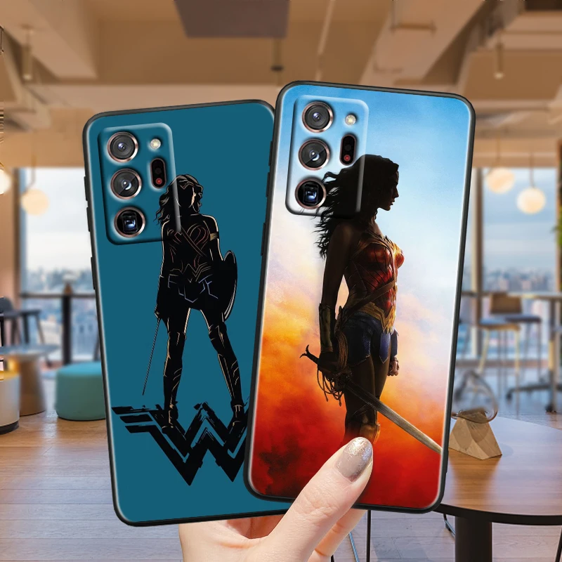 Movie Wonders Womans Hero For Samsung Note 20 10 Ultra Plus A31 A14 A12 A70 A34 A25 A04 A05 A15 A24 5G Black TPU Phone Case