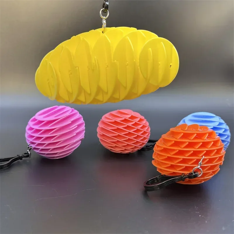 2025 DIY gusano telescópico Fidget juguete malla elástica pelota para aliviar el estrés diversión alivio del estrés para niños y adultos Idea de regalo creativa