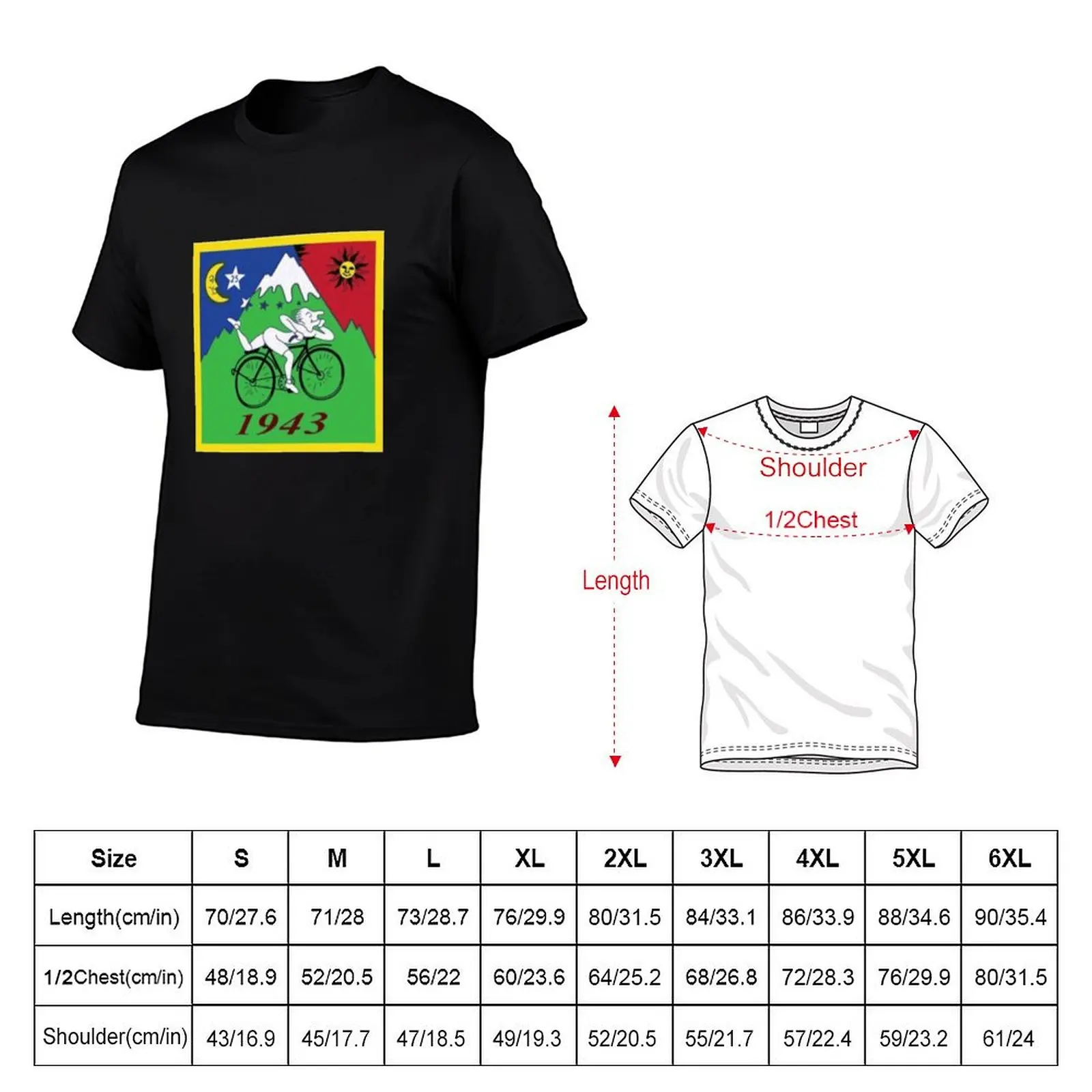 Bike Trip 1943 Lsd Acid Dr Albert Hofmann T T-Shirt rapper graphic tees blacks Men's cotton t-shirt