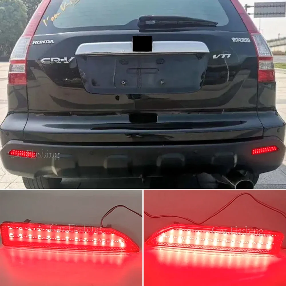 

New！ 2PCS For Honda CRV CR-V 2007 2008 2009 Led Rear Bumper Reflector Lights Fog Lamp Brake Taillight Light