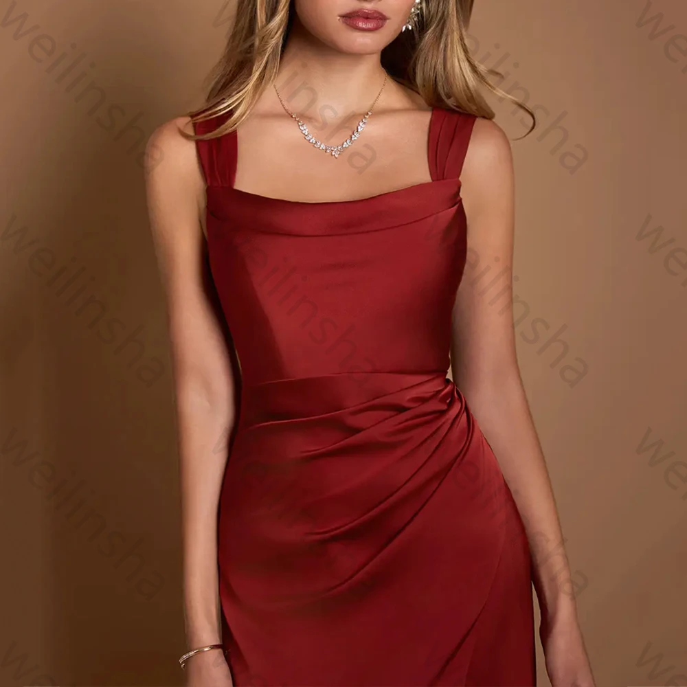 우아한 민소매 사이드 슬릿 이브닝 드레스 섹시한 연예인 롱 드레스 정교한 고품질 프로모션 파티 가운 여성 맞춤형