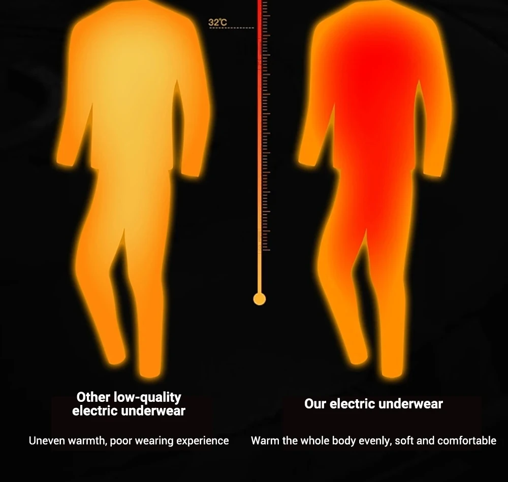 52 Zonen Neue Beheizte Unterwäsche Winter Thermo-Unterwäsche Damen Herren Heizjacke Winter-Accessoires USB Elektrische Heizkleidung – Detail 10