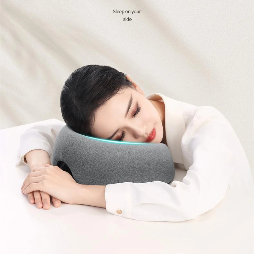 

Orthopedic Neck Pillow 3D Massage Memory Foam Airflow Vents Travel Desk Support Muscle Relaxation Washable Cover