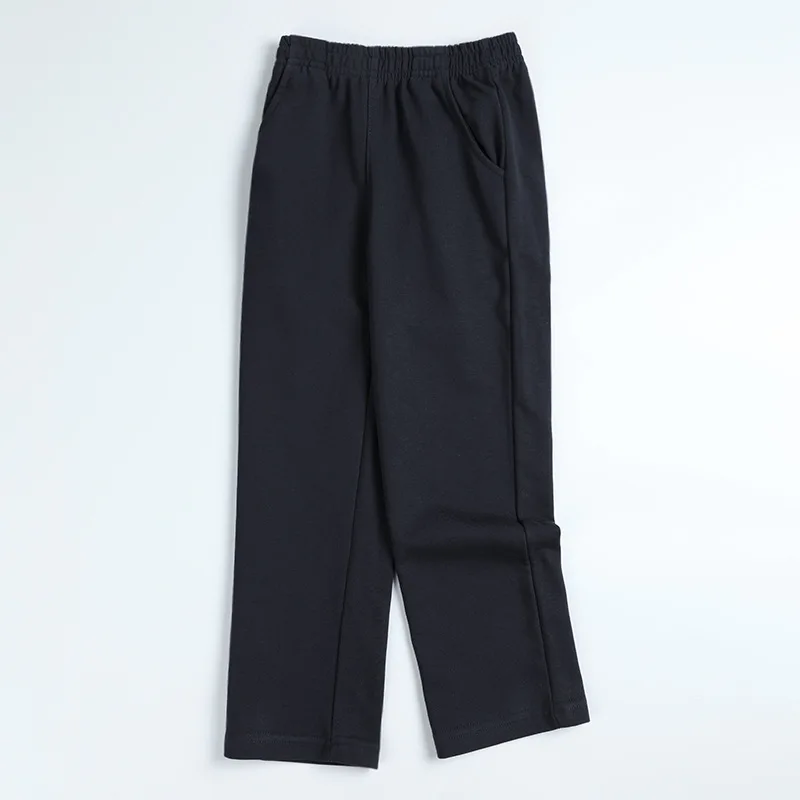 

Kids School Uniform Pants Navy Blue Sweatpants for Boys Girls Gray Long Trousers for Older Kids Students Black