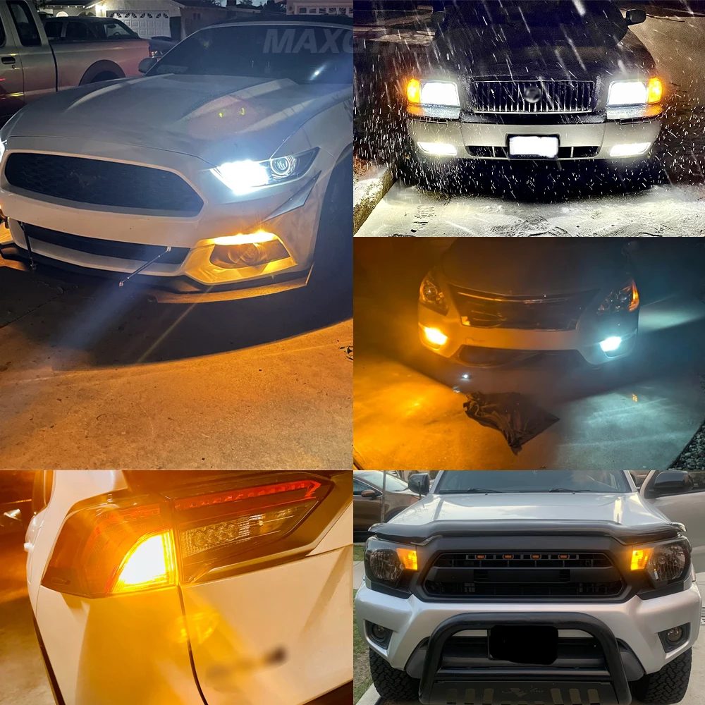 2x 1156 BA15S P21W Bau15s PY21W LED Canbus No Error/Hyper Flash T20 7440 W21W LED Indicator Bulb Car Turn Signal Light Amber