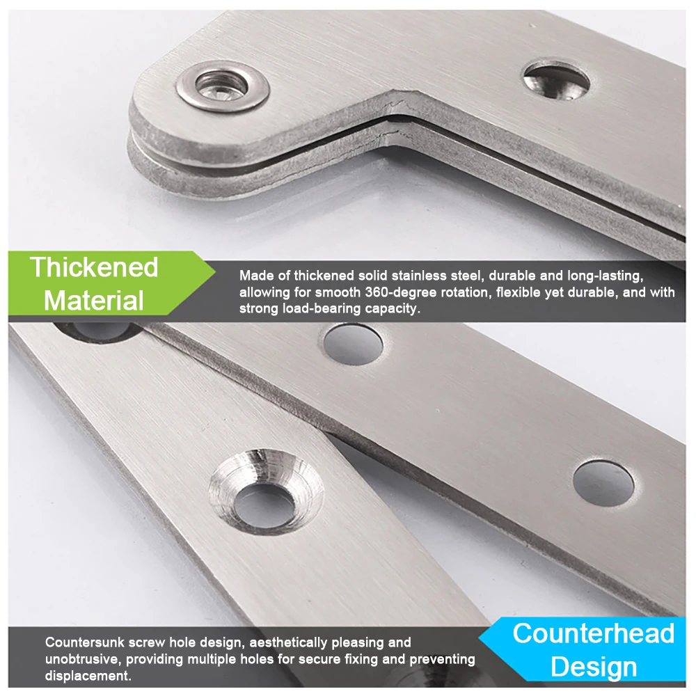1 Pcs 360 Rotation Chicken Mouth Hinge Hidden Door Corner Top and Bottom Furniture Base Stainless Steel Hardware Accessories