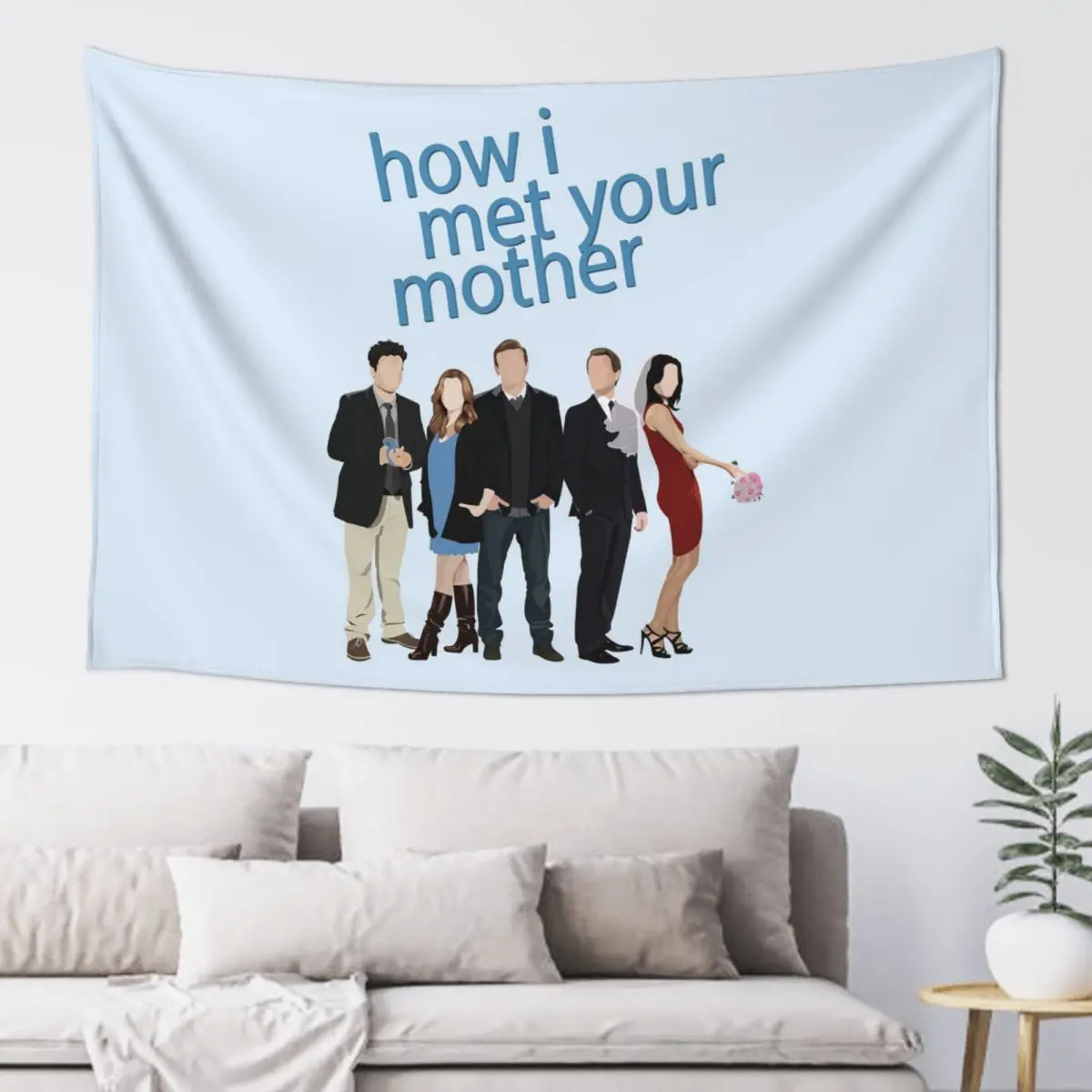 Intervention How I Met Your Mother Tapestry Funny Wall Hanging Aesthetic Home Decoration Tapestries for Living Room Dorm Room