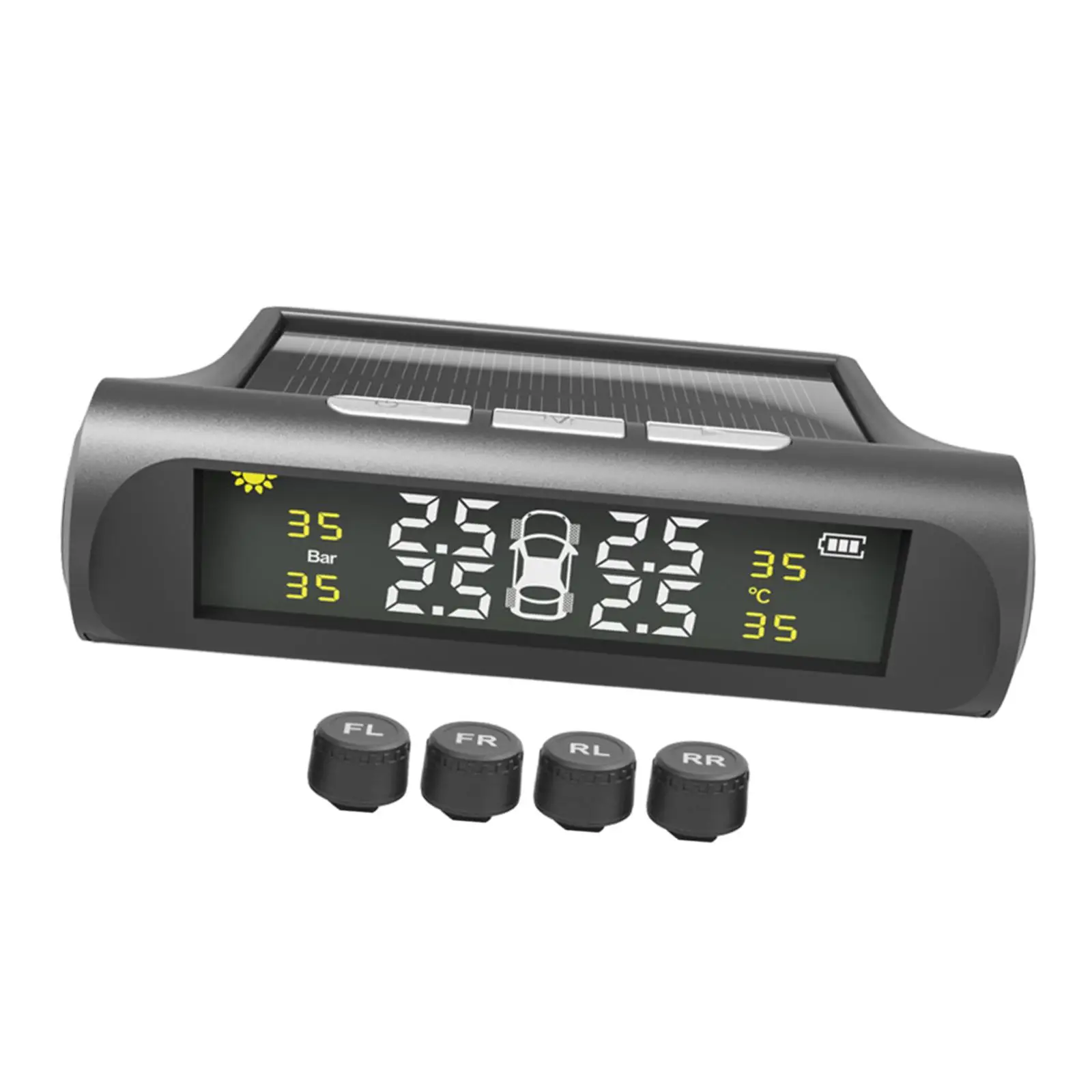 Tire Pressure Monitoring System Universal Tire Pressure Monitor Temperature Pressure Display for SUV Trailer Sedan MPV Car