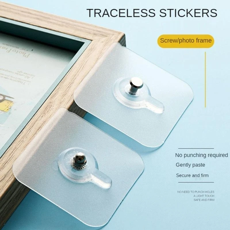 Hanging Bracket Unmarked Screw Stickers Photo Frame Wall Hooks for Home Bathroom Kitchen Bedroom Wall Window Use - Image 4