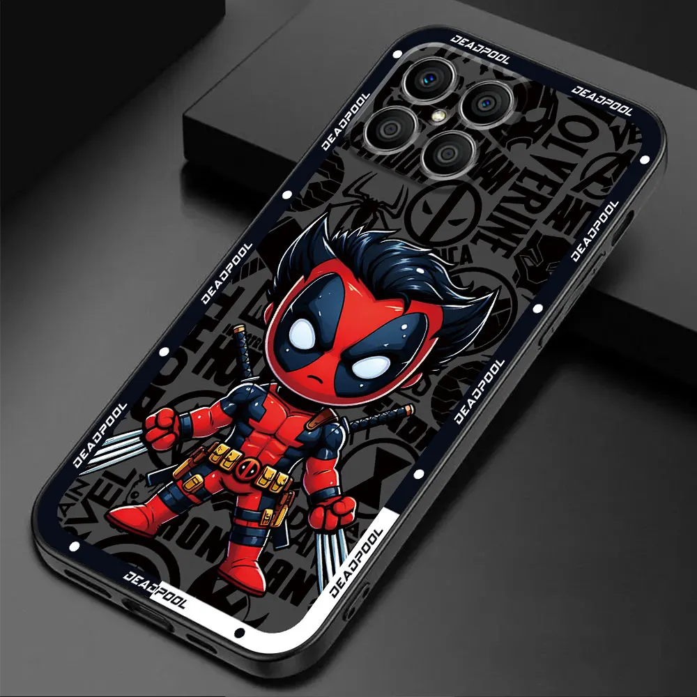 Etui do Honor X8a X9a 70 X6a X6 Magic5 Lite X8 X7 90 Pro 8X Magic5 Bumper Luxury Marvel DeadPool Cover Silicone