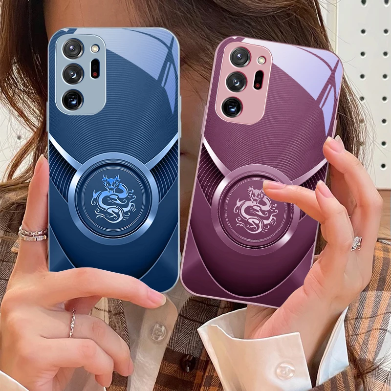 

Circular silver dragon For Samsung M 02 12 Note 8 9 10 20 A 01 A02 A03 Core 04 A05 06 10 12 13 14 15 A16 glass Ultra phone case