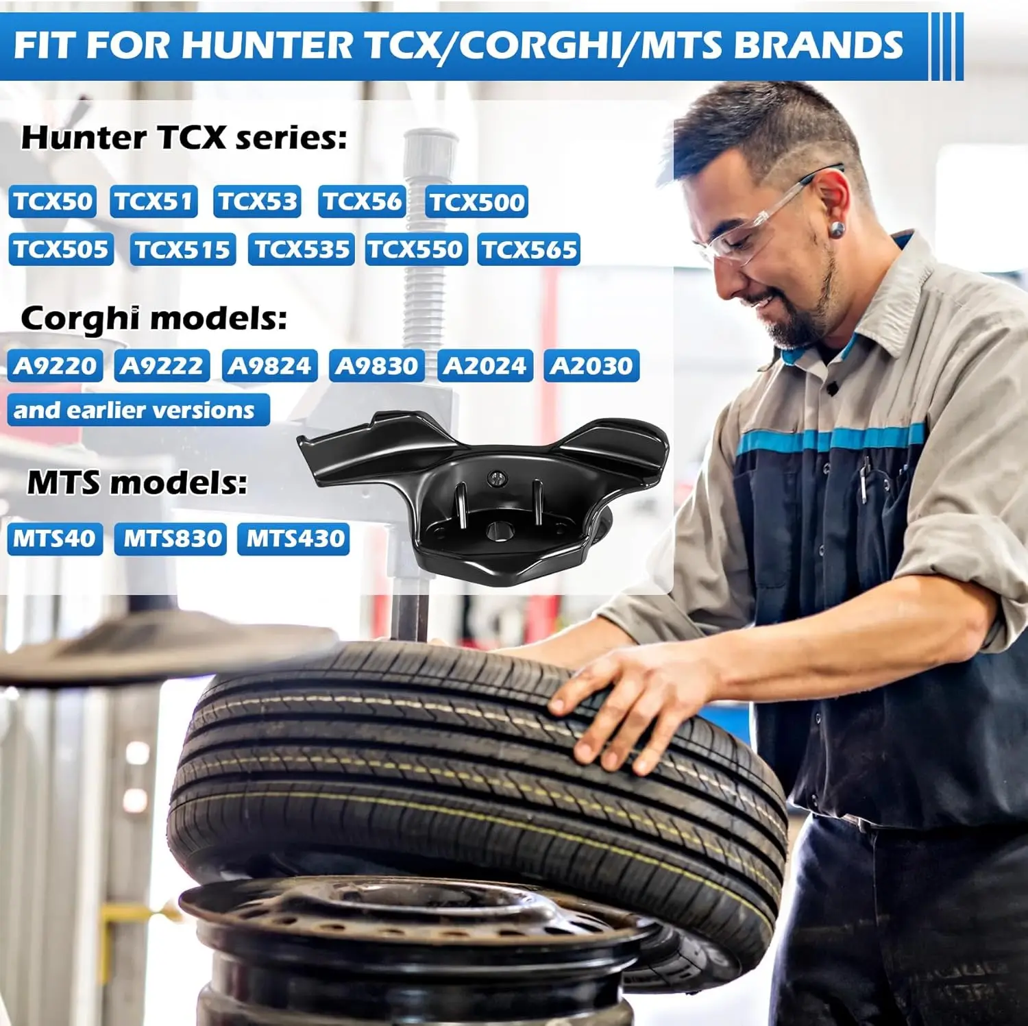 2PCS Tire Changer Duck Head 4-120129B Tire Machine Duck Head Wing-Type For Hunter TCX/Corghi/MTS Tire Changer Mount