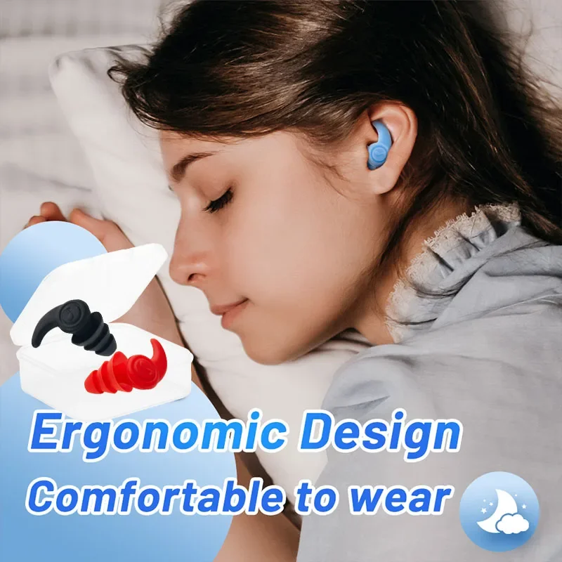 Anti Noise Ear Plugs for Sleeping Earplugs Snore Silence Silicone Ear Plugs Waterproof Swimming Ear Protector Noise Canceling