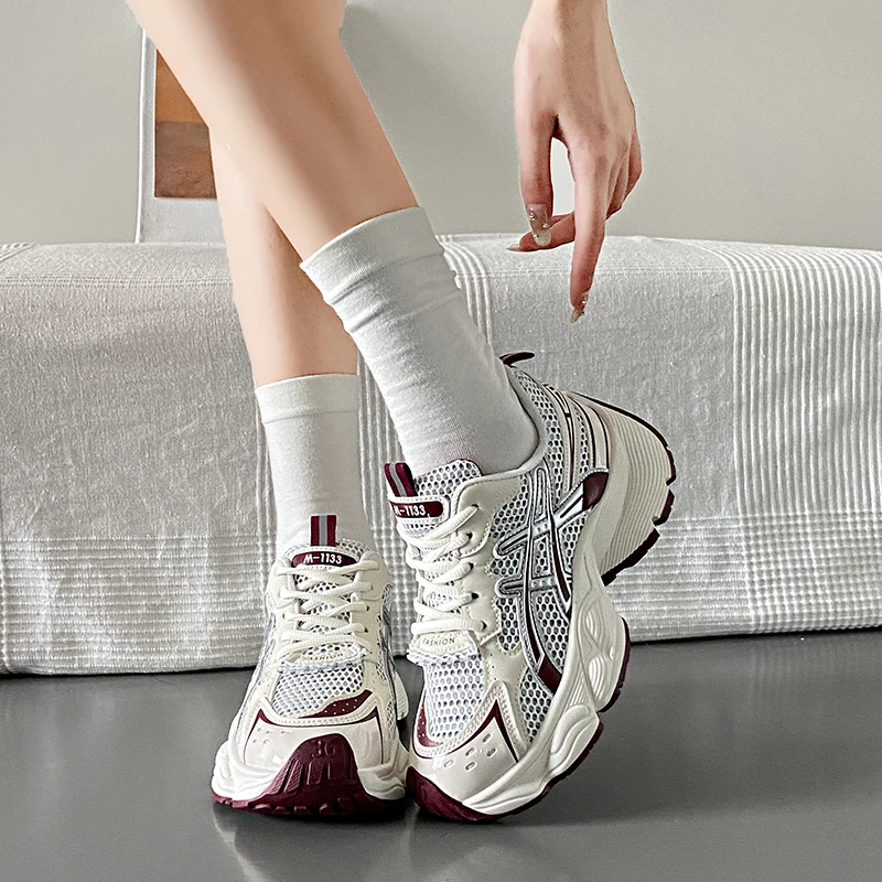 2023 Women Tennis Shoes Fashion Chunky Sneakers Female Comfortable Lightweight Sports Shoes Footwear Outdoor Jogging Trainers