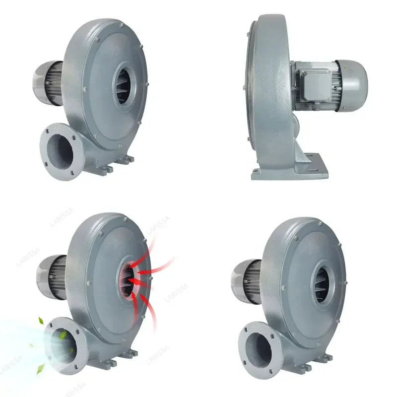 550W Free Standing Sawdust Collector Fume Extractor Industrial Exhaust Fan AC Cast Iron OEM Customizable Middle Pressure