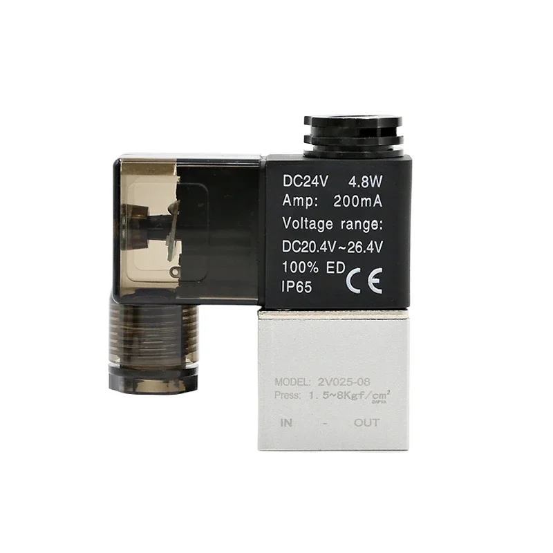 

Воздушные электромагнитные клапаны 2V025-08 2-позиционный 2-портовый нормально закрытый клапан 1/4 " или 1/8" пневматический электромагнитный клапан постоянного тока 12 В 24 В 110 В 220 В