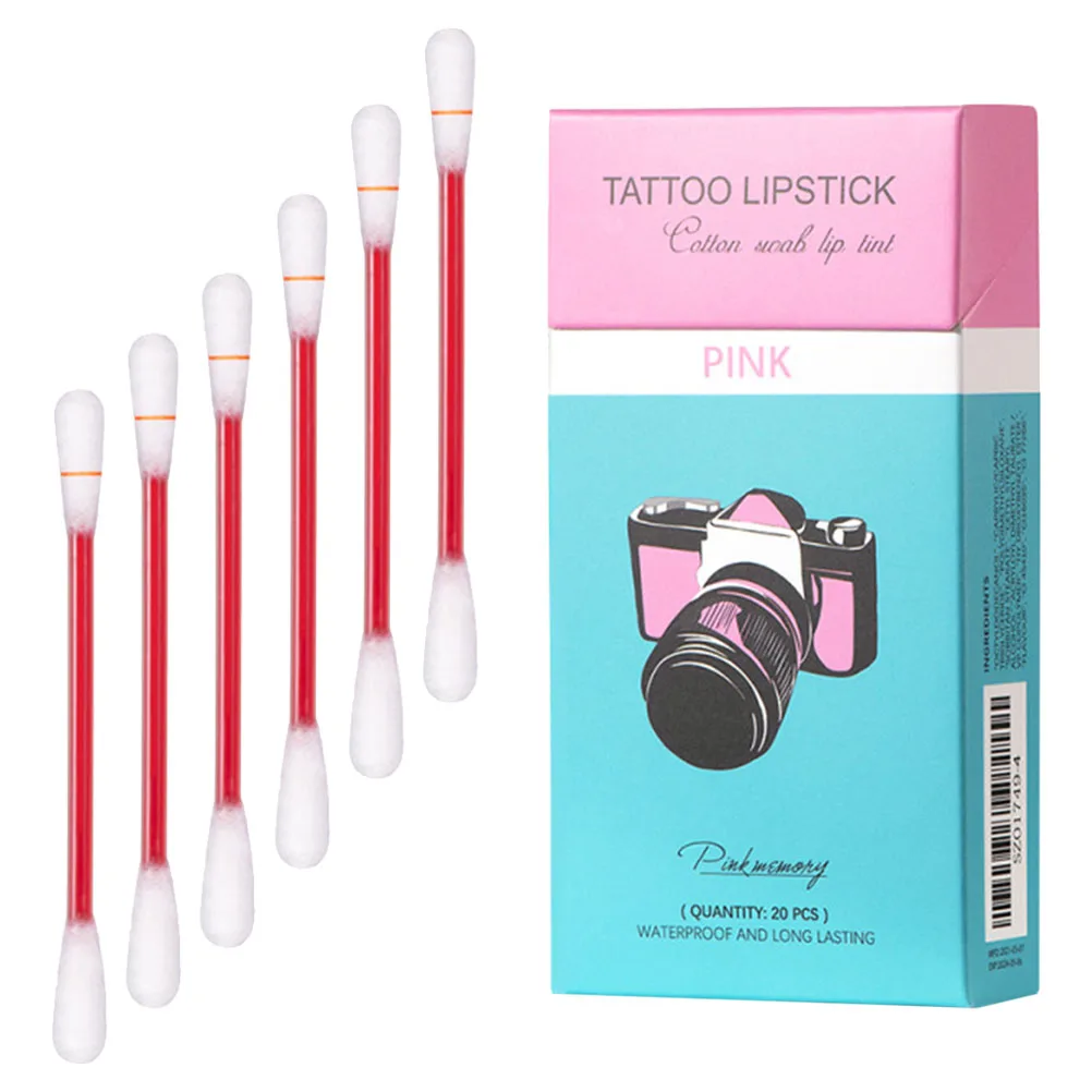 

20 Pcs Gloss Velvet Matte Finish Cotton Swab Long Wear Makeup Lipstick Color Halloween Christmas Lipstick For Makeup Gifts