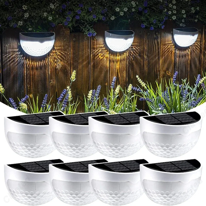 Creative LED Solar Semi-circular Water Droplet Wall Lamp Courtyard Fence Fence Step Decoration Atmosphere Light and Shadow Lamp