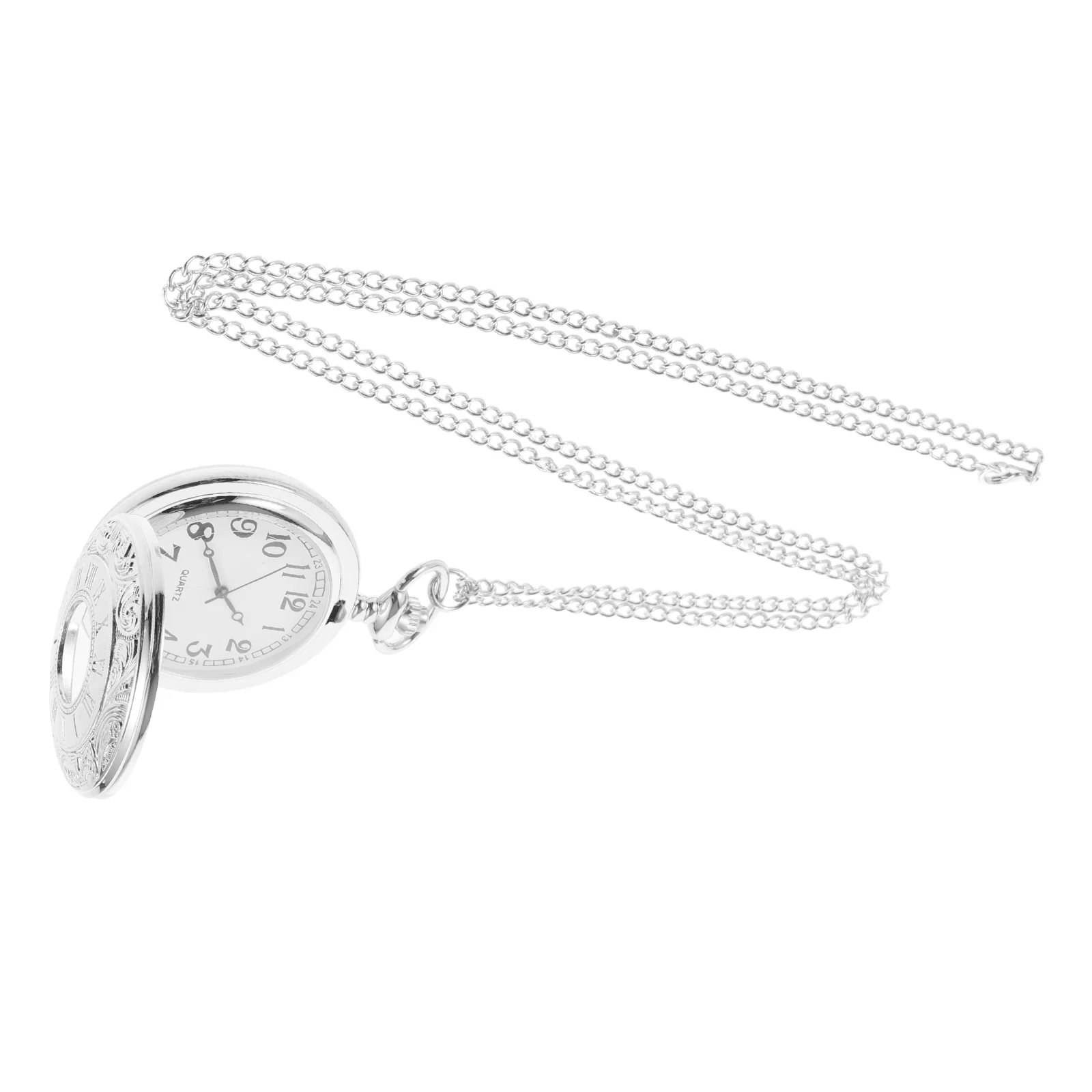 ساعة جيب ريترو بأرقام رومانية، حافظة معدنية عتيقة، ساعة كلاسيكية خفيفة الوزن للارتداء اليومي وإكسسوارات السفر للرجال #6