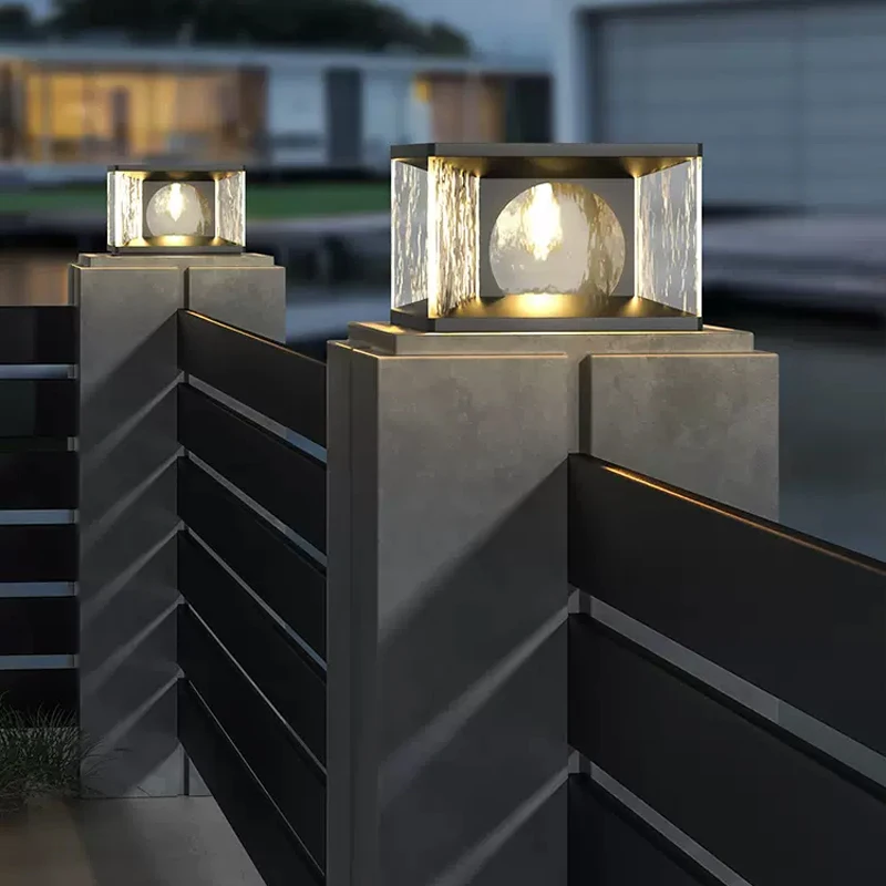 

IP65 Waterproof Aluminum 5W Solar LED Lamp E27 Base Outdoor Garden Light Decorative Lighting for Landscape Pillar Column