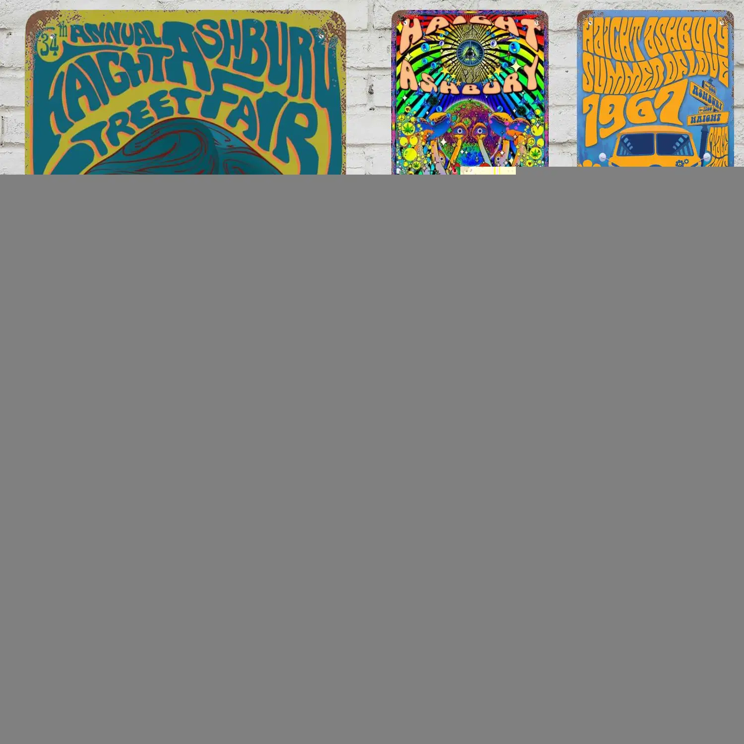 Haight ashbury decoração vintage sinais de metal estanho sinais capitão cartaz decoração para bar pub clube homem caverna decoração da parede