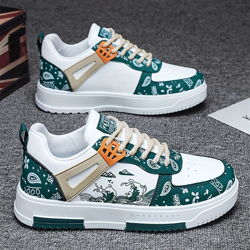 

Men's leather canvas shoes men's board shoes with breathable shoes trend shoes Korean version casual shoes men's leather shoes