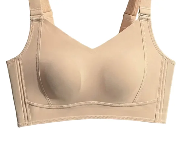 Ultra-Thin Wireless Bra Full Cup Sports Leisure Style for Young Women Summer Season Side Four Row Buckle Large Chest KUCLUT