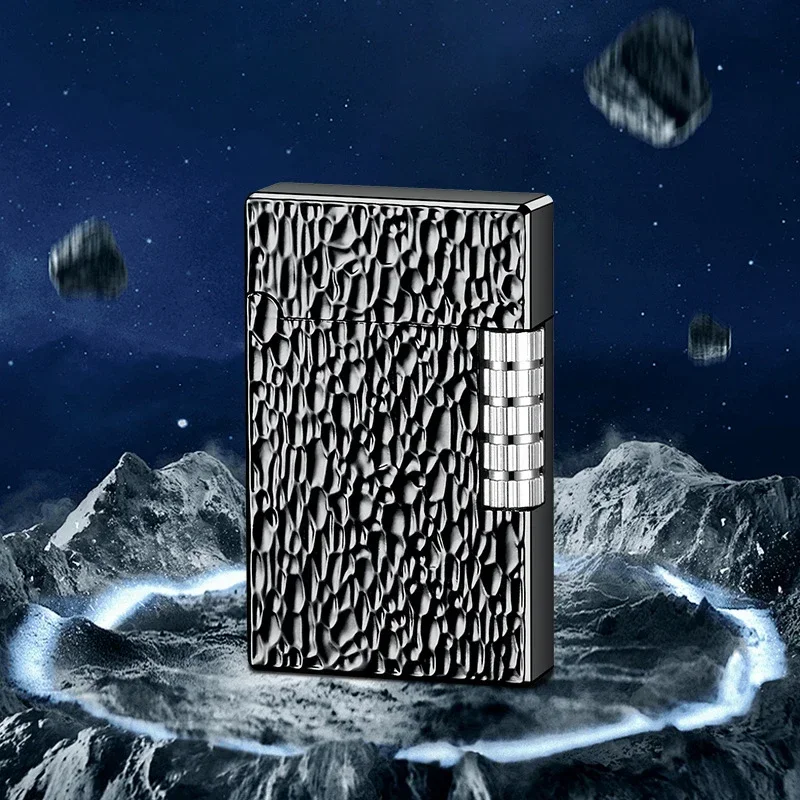 Luxury Grinding Wheel Flame Lighter Inflatable Outdoor Lighter Mini Metal Small Tool Men's Gift Cigarette Accessories - Image 4