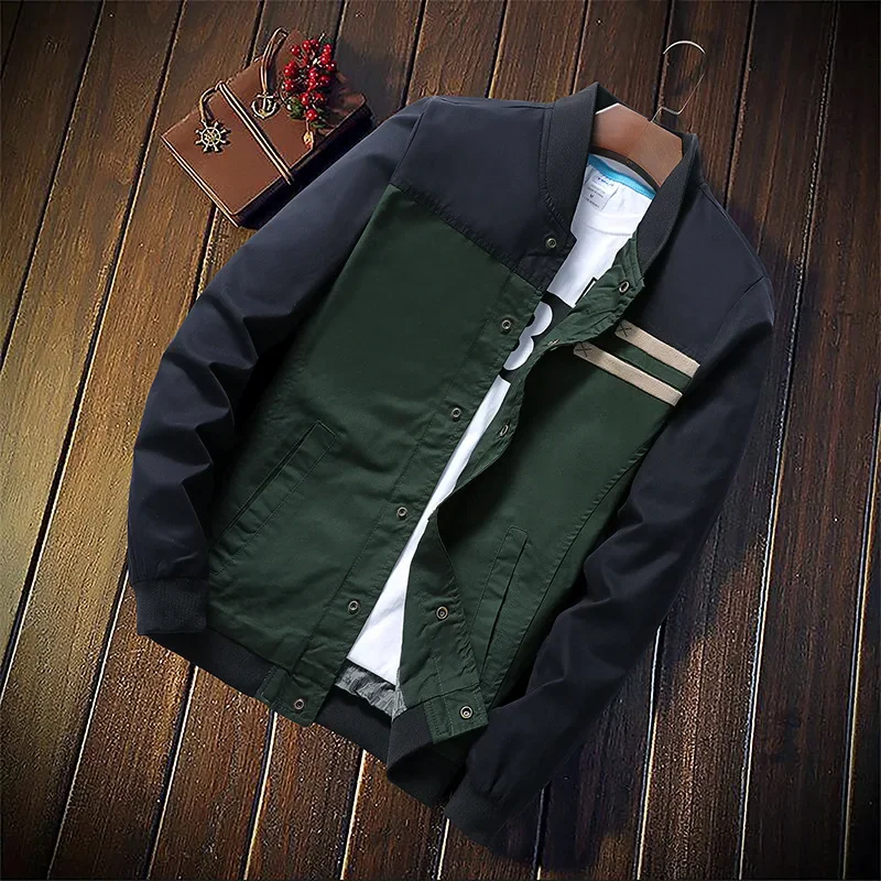 

Men's Hiking Jackets Autumn Korean Men's Military Jackets New Collar Cotton Fashion Casual Cargo Slim Fit Clothes for Man Coats