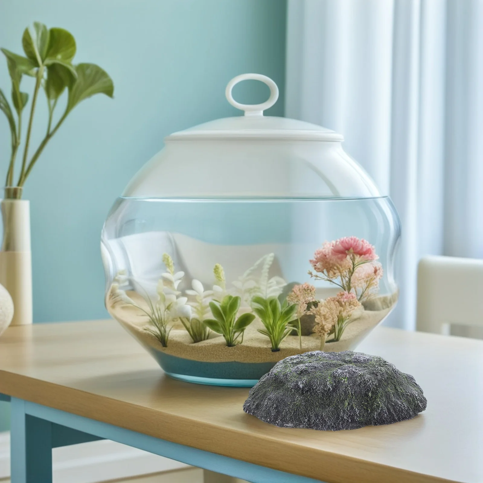 

Turtle Basking Dock Floating Reptile Sunbathing Shelter Stable Support Low Maintenance Tank Platform Reptile Basking Rock