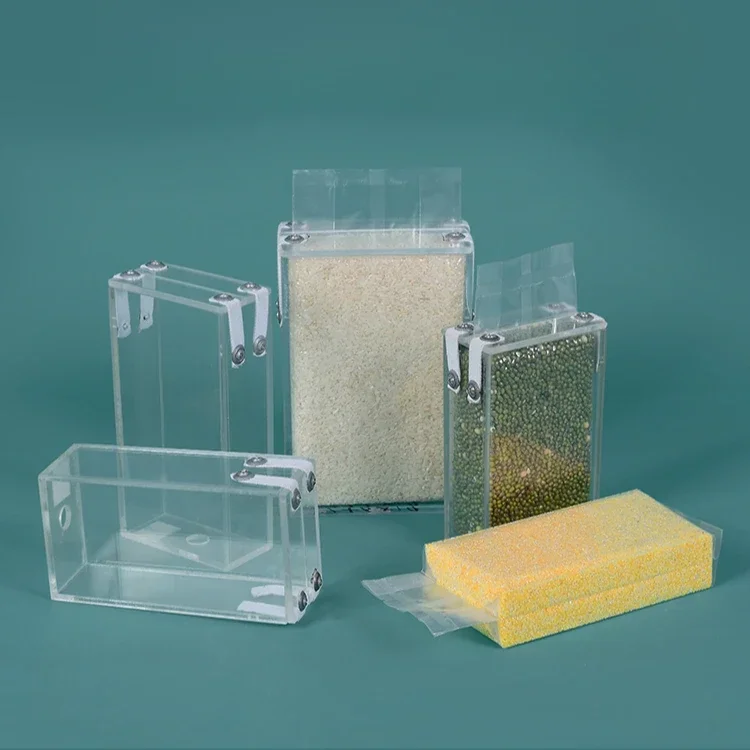 

Thickened Vacuum Rice Brick Bag Mold Rice Molding Packaging Boxs Transparent Acrylic Square Mold for Miscellaneous Grains