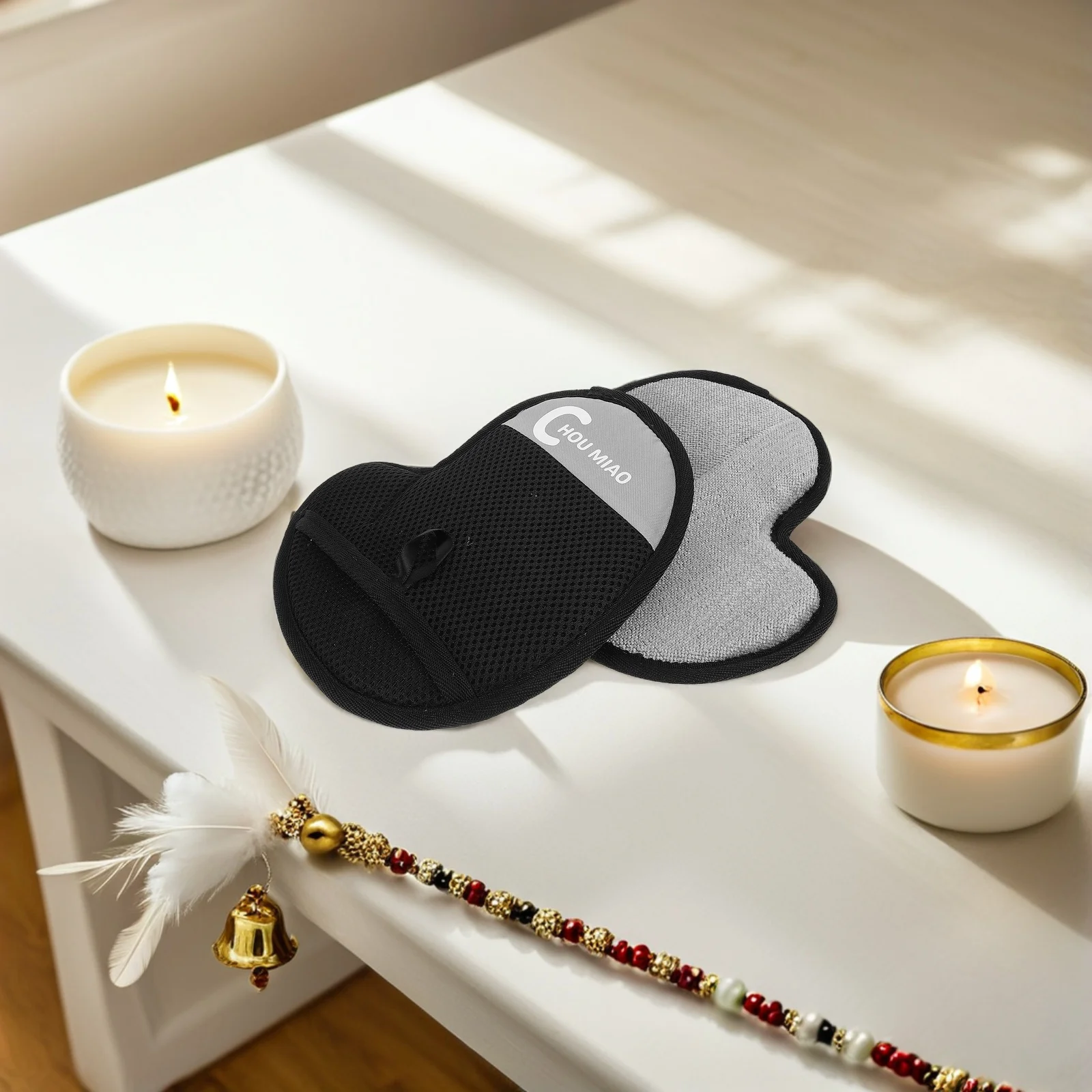 

2Pcs Pet Grooming Gloves Double Sided Hair Removal Mitt Static Elimination Efficient Shedding Home Outdoor Dog Cleaning Gloves