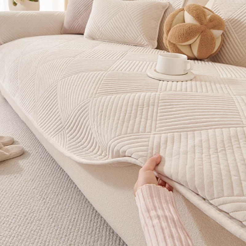 1 قطعة بلون لينة أريكة حصيرة غطاء لغرفة المعيشة الشمال صالة الزاوية L أريكة منشفة الغلاف عدم الانزلاق المنزل الأريكة حامي