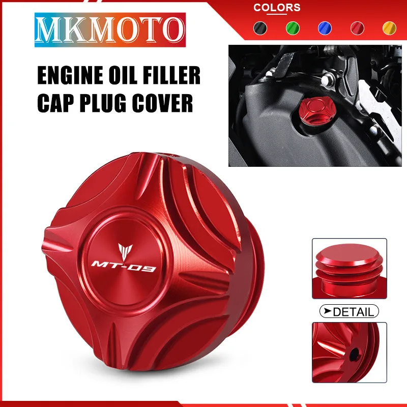 

Engine Oil Cap Bolt Oil Filler Cap Protection For MT-09 14-21 MT-01 15-20 Motorcycle CNC Oil Filter Cap Engine Plug mt01 mt09