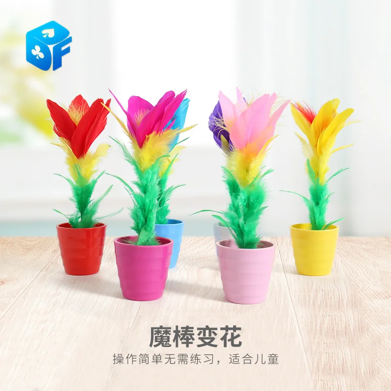 Appearing Flower By Kupper Magic Stage Magic Tricks Magic Wand To Feather Flower Bouquet Close up Illusions Kids Magic