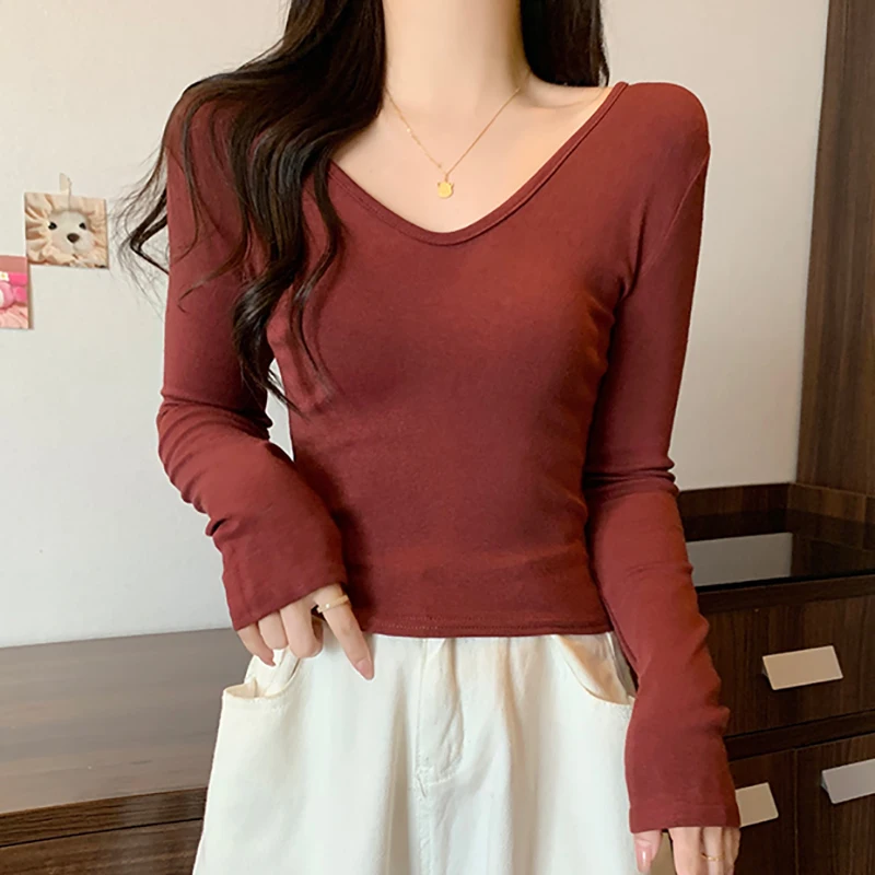 Рисунок 3 - Женская Осенняя футболка с V-образным