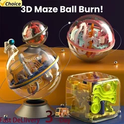 2024 New 3D Maze Ball Ball Rolling Toy Children's Cube Focus on Intelligence Development, Puzzle Thinking Training, Ball Rolling