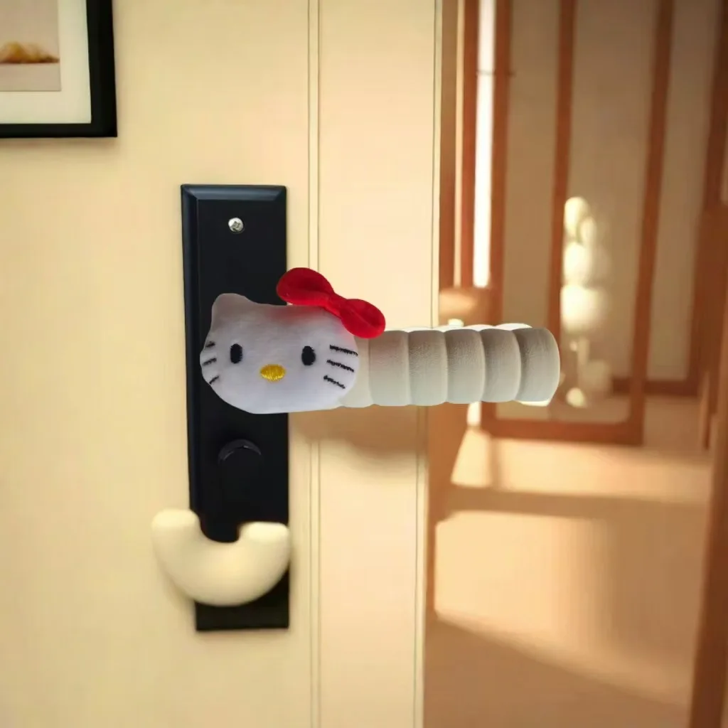 

Kawaii Hello Kitty kuromi handle cover protective handle winter antifreeze anime Sanrio cartoon family room anti-static decorati