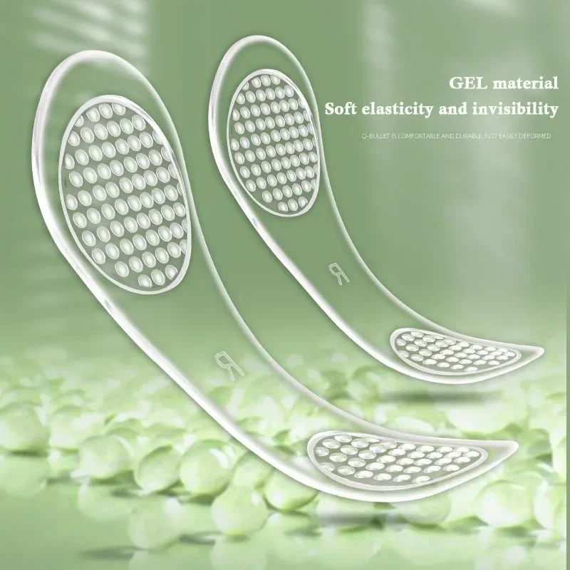 GEL Silicone Insoles Women Heels Single Sandals Shoes Cushion Self-adhesive Insole Non-slip Shoe Pads Shock-absorbing Shoes Sole