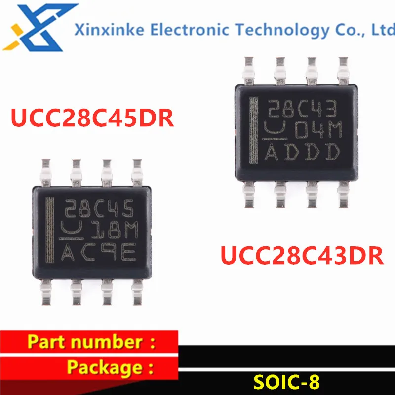 

10PCS UCC28C43DR UCC28C45DR 28C43 28C45 SOIC-8 AC/DC Converters BiCMOS Low-Power Current Mode Power Management ICs