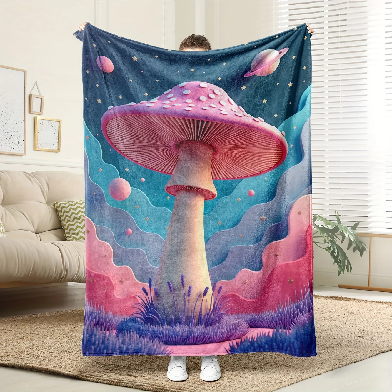 

Brother-Themed Wood Grain Blanket - 100% Polyester Quilted Cooling, Brother Gift for Bed/Couch