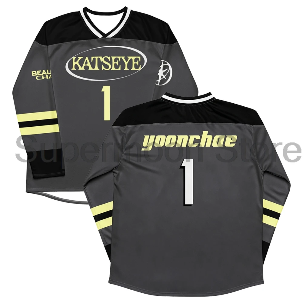 

Katseye Beautiful Chaos хоккейная майка с v-образным вырезом и длинным рукавом спортивная толстовка для мужчин и женщин спортивная одежда топы рубашки