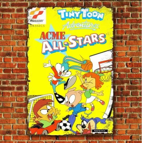 Acme All Stars Retro Video Game Metal Poster - Collectable Tin Sign 20*30cm