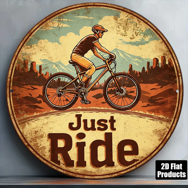 2D Flat, 1pc 1pcs Suitable for Garage, Bar, Cafe & Mountain Decor - Vintage 