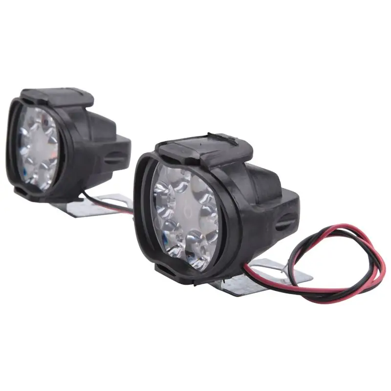 Reliable-2Pcs 6 Led Motorcycle Light Headlight Assembly 10W 1000Lm Universal Scooter ATV Fog Spotlight 6000K White Car Drl Lamp