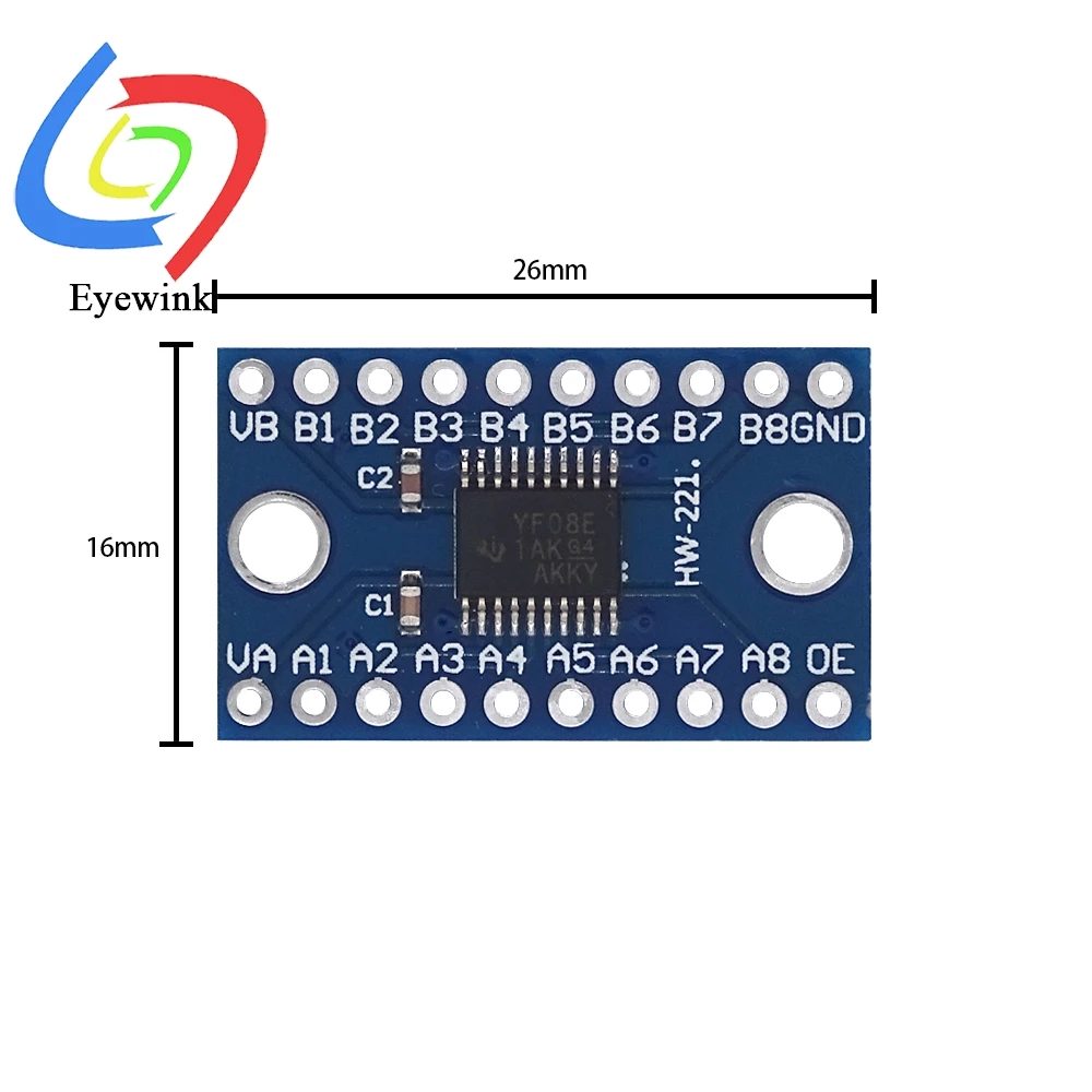 TXS0108E وحدة تحويل المستوى المزدوجة الكاملة عالية السرعة 8 بت محول جهد ثنائي الاتجاه