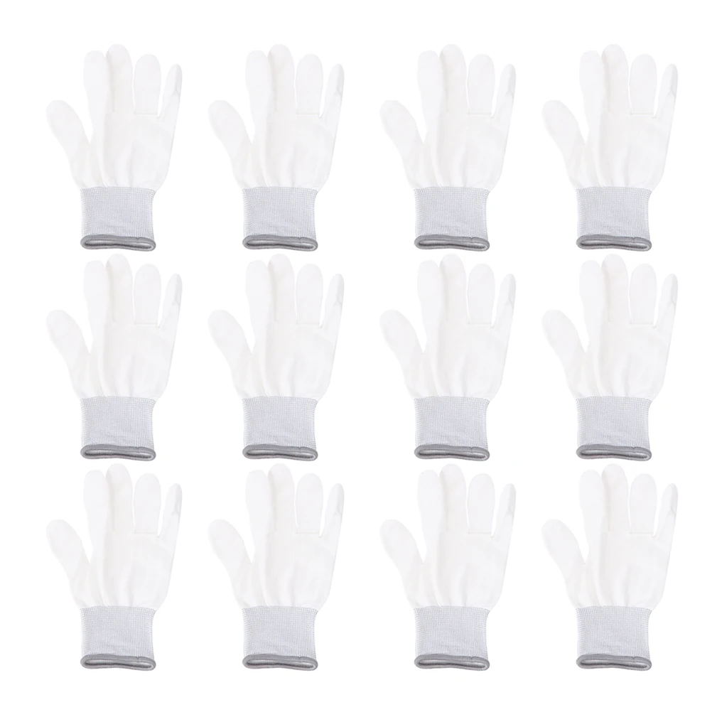 

12 Pairs Anti Static Protective Gloves Industrial Nylon Non Slip Flame Retardant Safety For Electronics Assembly Pc Building
