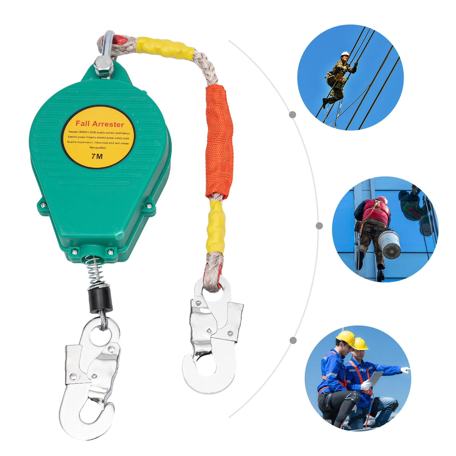 حزام مضفر من النايلون ذاتي التراجع مقاوم للاهتراء 7.27 رطل خفيف الوزن وسهل الاستخدام لأعمال جسر البناء الهندسي