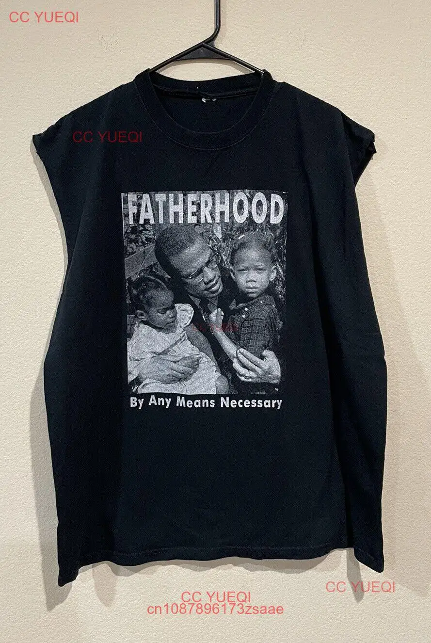 Мужская Винтажная Футболка большого размера с изображением Малкольма X Fatherhood по любым причинам, Y2K