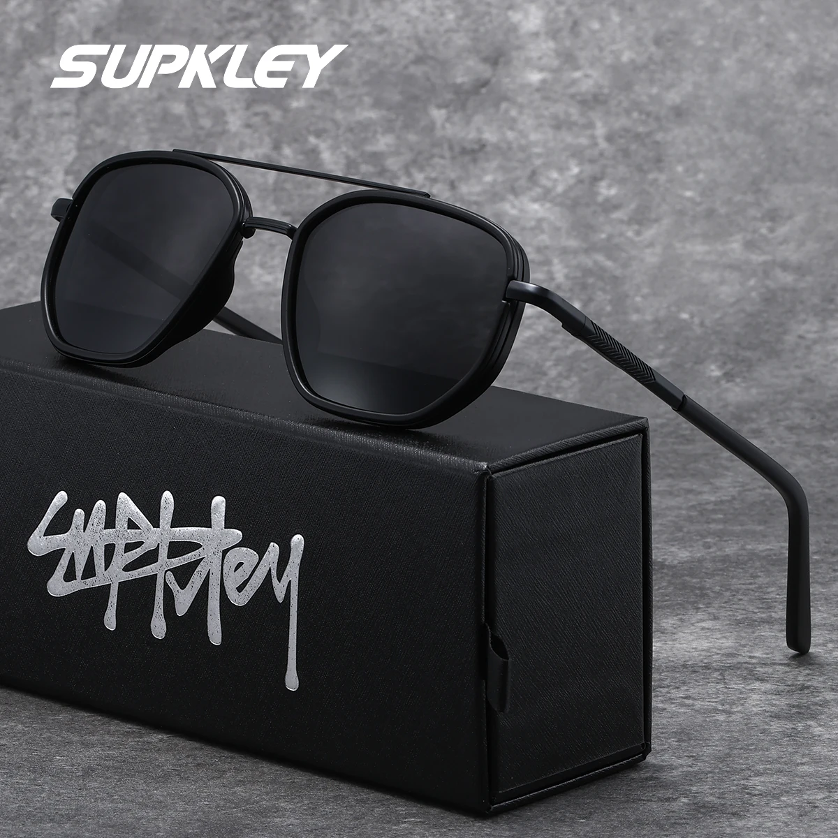 

SUPKLEY 1PCS Women's Sunglasses Polarized Lens Box Metal Material Holiday Fishing Men's Driving Play Travel Walk Holiday Gift